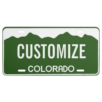 Colorado Custom License Plate Inverted 2 by StargazerDesigns at Zazzle