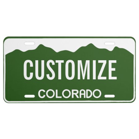 Colorado Custom License Plate Inverted 2