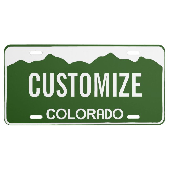 Colorado Custom License Plate Inverted 2 (Front)