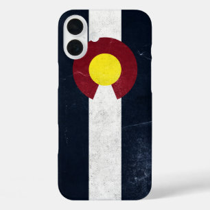 Colorado Dark Grunge Flag iPhone 16 Plus Case