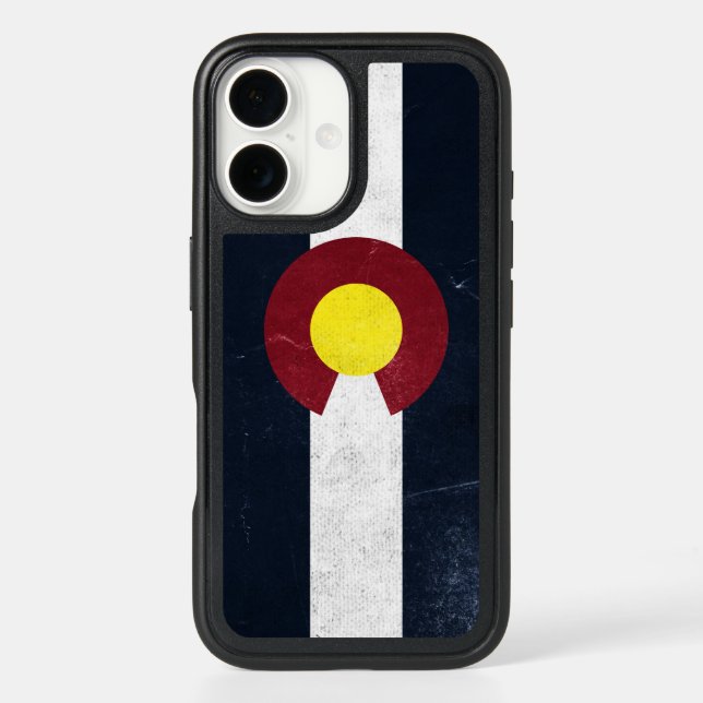 Colorado Dark Grunge Flag Otterbox iPhone Case (Back)