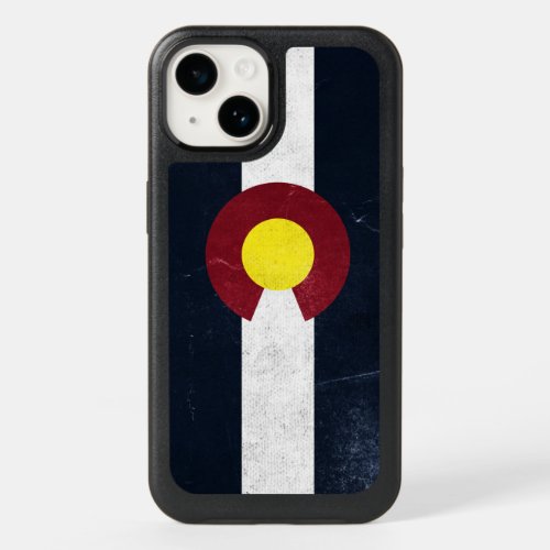 Colorado Dark Grunge Flag OtterBox iPhone 14 Case