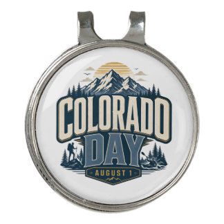 Colorado Day, Colorado 150th patriotic Retro Mount Golf Hat Clip