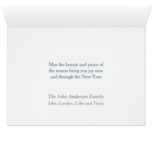 Colorado Deer in Snow Christmas Card (Inside Horizontal (Bottom))