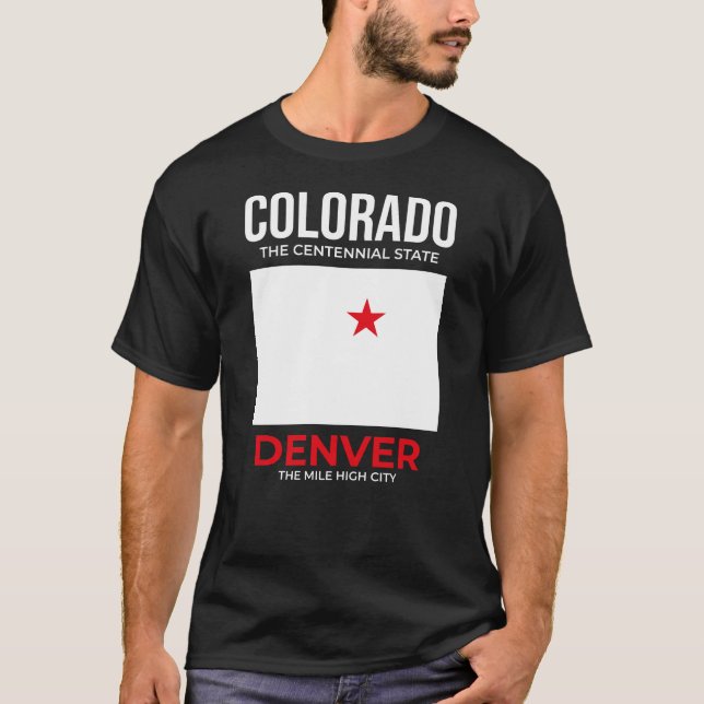 Colorado, Denver – The Mile High City, USA T-Shirt (Front)