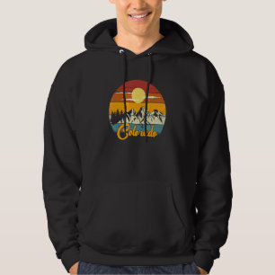 Colorado Distressed Retro Vintage Mountains Nature Hoodie