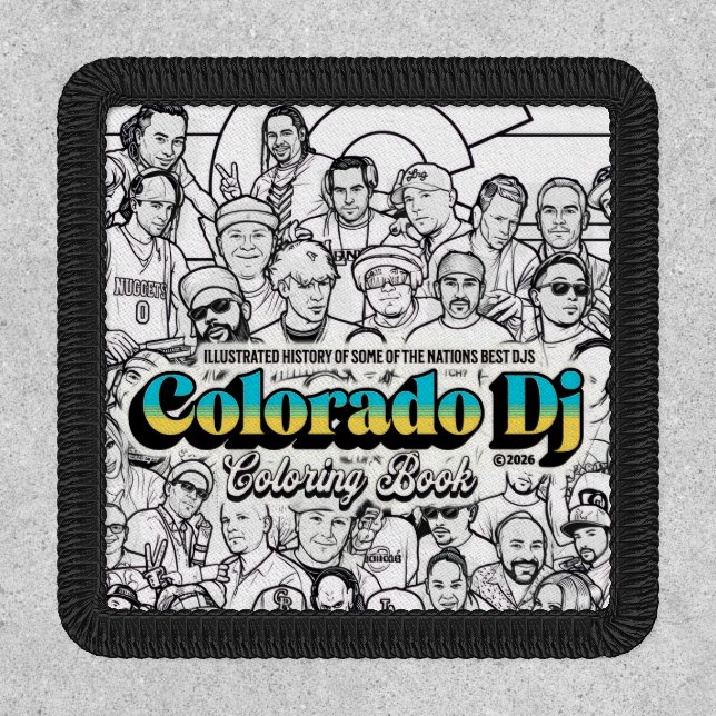 Colorado Dj Coloring Book velcro patch (Front)