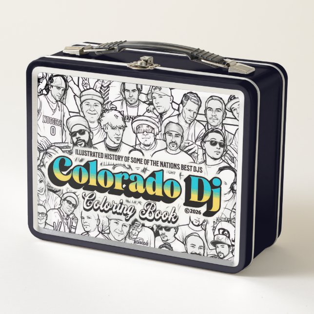 Colorado Djs Coloring Book Metal lunchbox (Front)