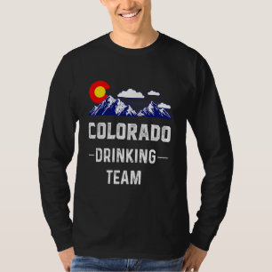 Colorado Drinking Team Denver Map Flag Co Souvenir T-Shirt