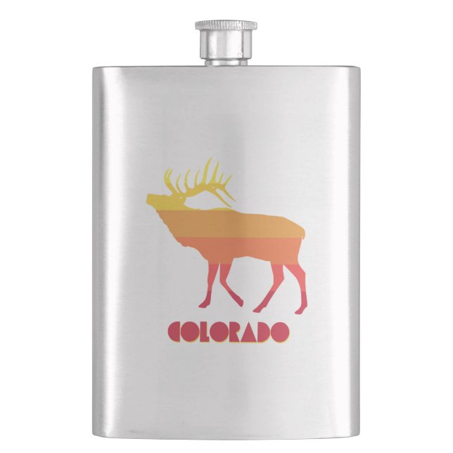 Colorado Elk Flask (Front)