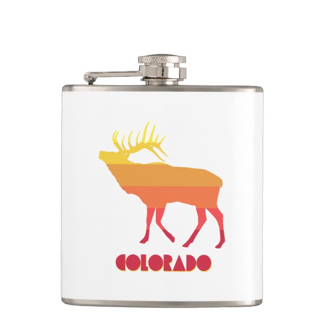 Colorado Elk Flask (Front)