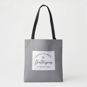 Colorado Family Monogram State Tote Bag