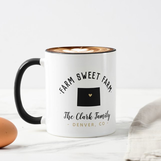 Colorado Farm Sweet Farm Family Monogram Mug (Creator Uploaded)