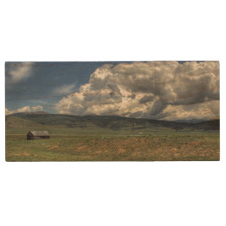 Colorado Farm Wood Flash Drive