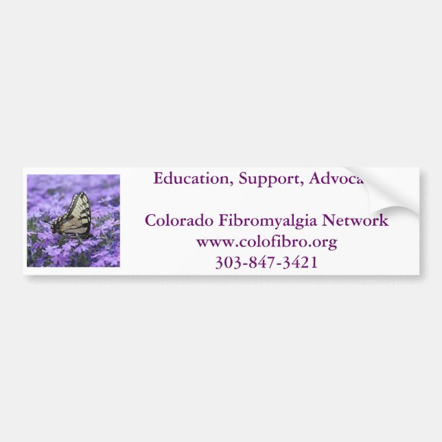 Colorado Fibromyalgia Network Bumper Sticker (Front)