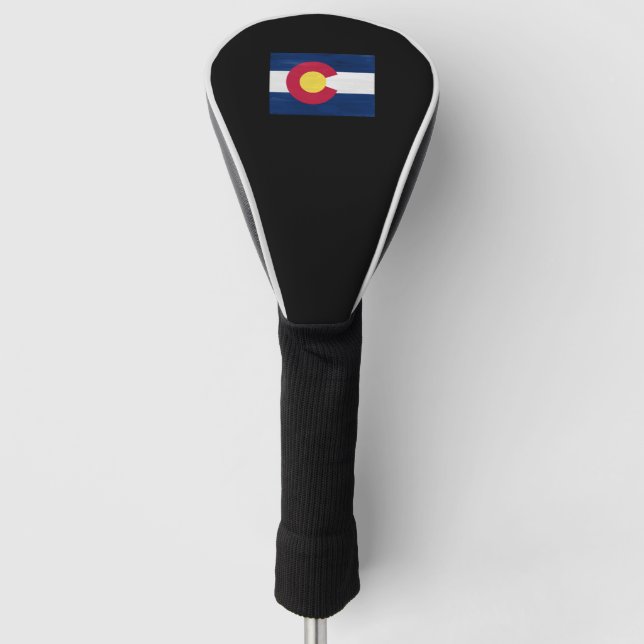 Colorado flag and map golf head cover (Front)