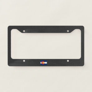 Colorado flag and map license plate frame