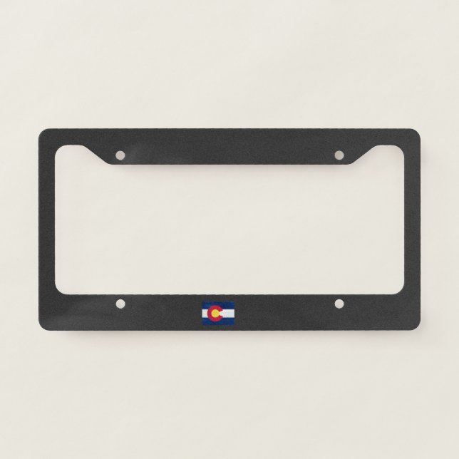 Colorado flag and map license plate frame (Front)