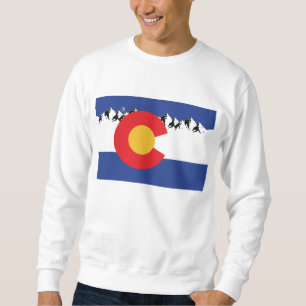 Colorado Flag and Mountains Sweatshirt