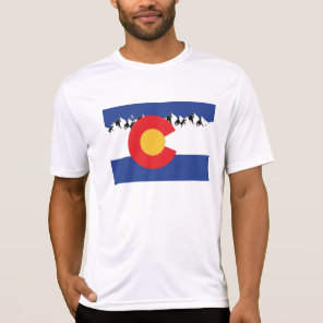Colorado Flag and Mountains T-Shirt