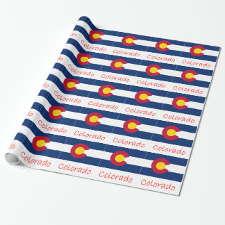 Colorado Flag And Name Wrapping Paper