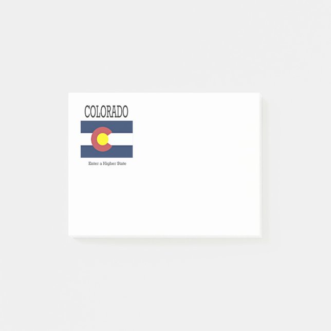 Colorado flag and slogan post-it notes (Front)