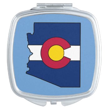Colorado Flag Arizona Outline Compact Mirror by ColoradoCreativity at Zazzle