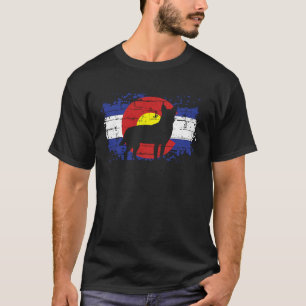 Colorado Flag Australian Cattle Dog Red Blue Heele T-Shirt