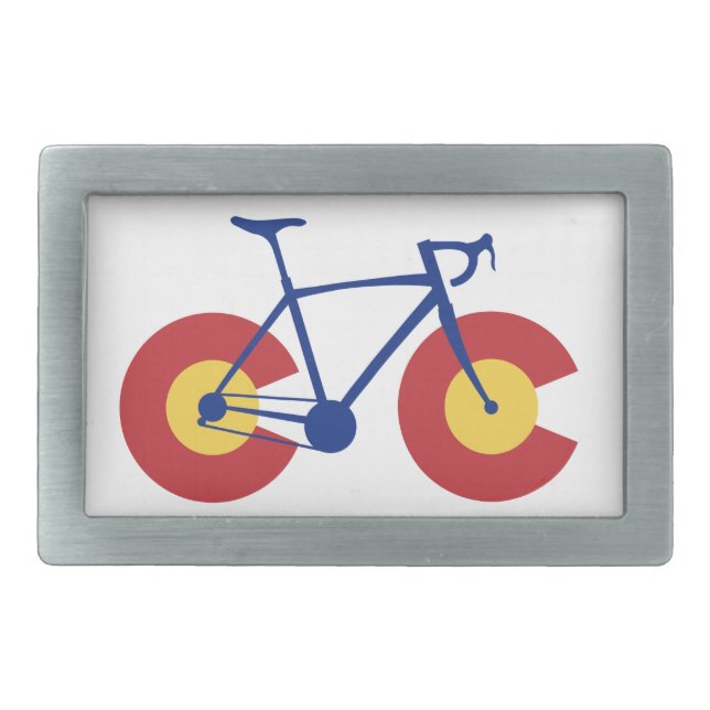 Colorado Flag Bicycle Belt Buckle (Front)