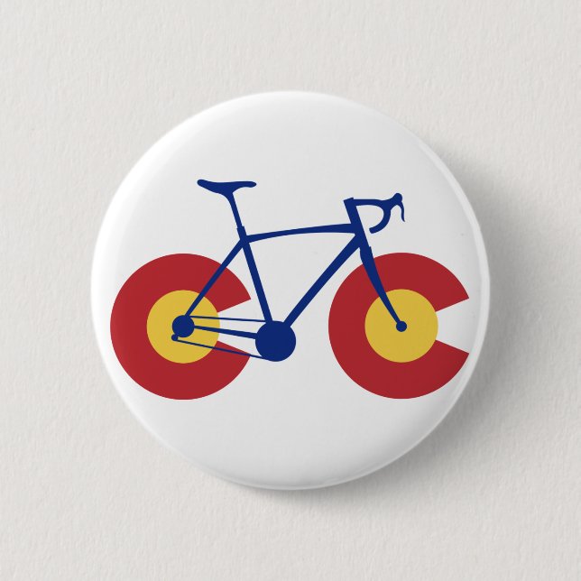 Colorado Flag Bicycle Button (Front)