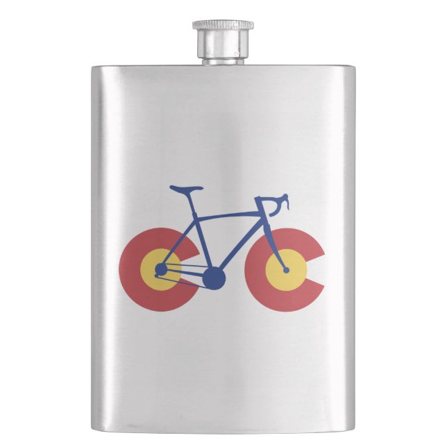 Colorado Flag Bicycle Flask (Front)