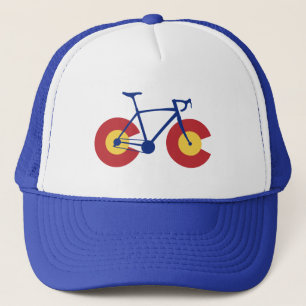 Colorado Flag Bicycle Trucker Hat