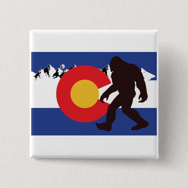 Colorado Flag Bigfoot Button (Front)