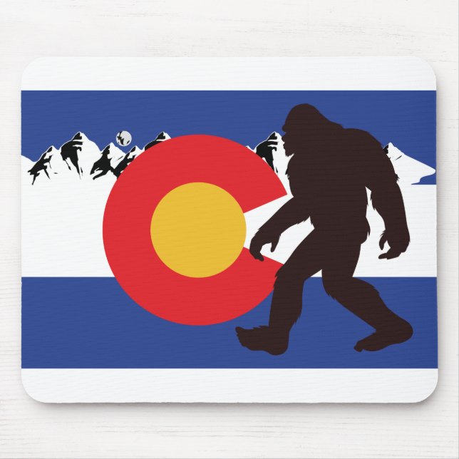 Colorado Flag Bigfoot Mouse Pad (Front)