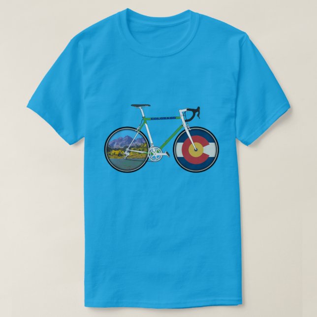 Colorado Flag Bike T-Shirt (Design Front)
