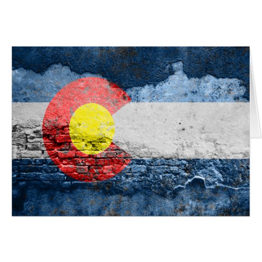 colorado flag brick wall cards (Front Horizontal)