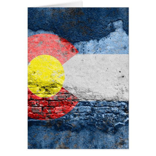 colorado flag brick wall cards (Front)