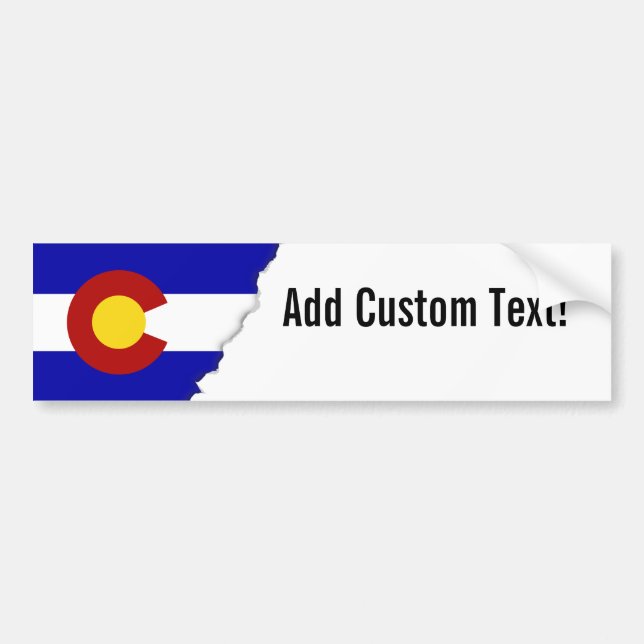 Colorado flag bumper sticker (Front)