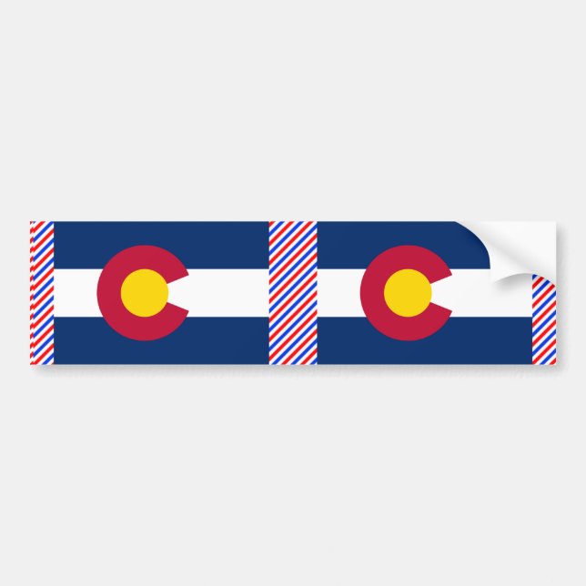 Colorado Flag Bumper Sticker (Front)