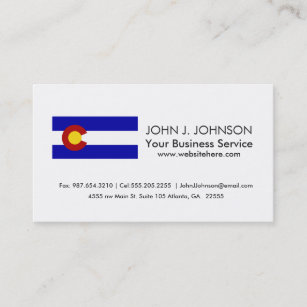 Colorado flag business card