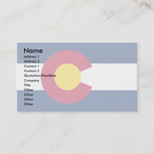 Colorado Flag Business Card Template