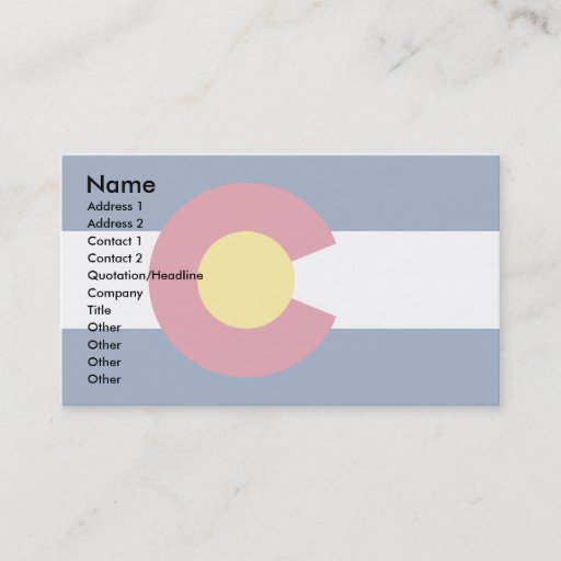 Customizable Colorado Flag Business Card Template
