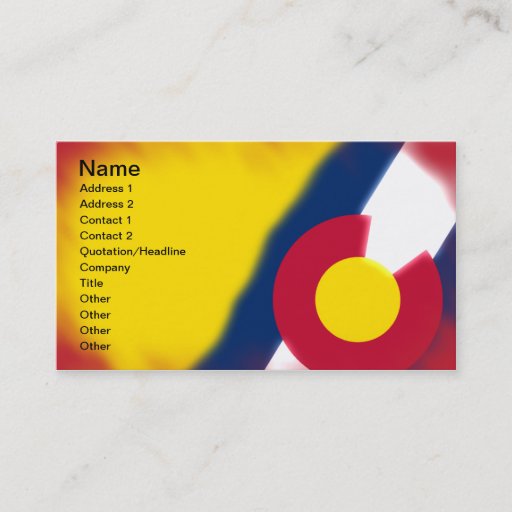 Customizable Colorado Flag Business Cards