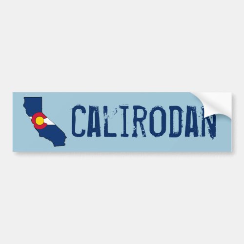 Colorado flag California outline bumpersticker Bumper Sticker