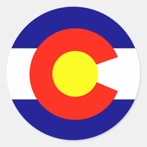 Colorado Flag Classic Round Sticker