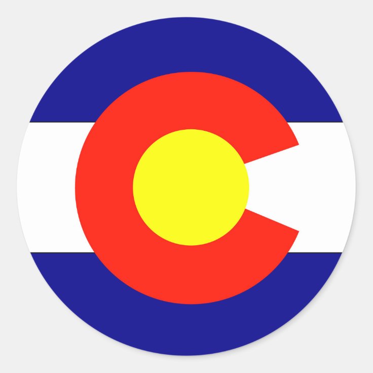 Colorado Flag Classic Round Sticker | Zazzle