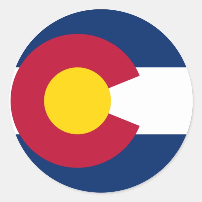 Colorado Flag Classic Round Sticker (Front)