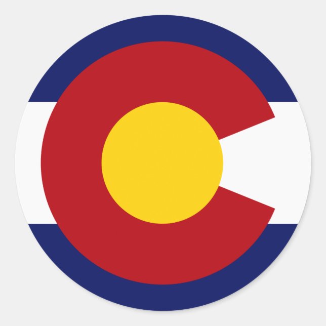 Colorado Flag Classic Round Sticker (Front)