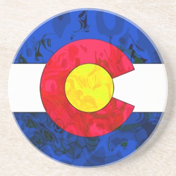 Colorado Flag Coaster by manewind at Zazzle