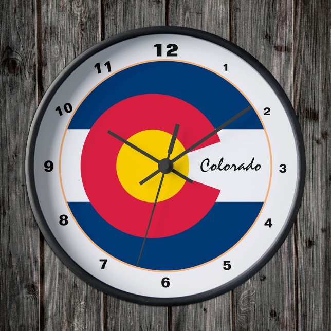 Colorado Flag & Colorado fashion /design USA Round Clock (Creator Uploaded)